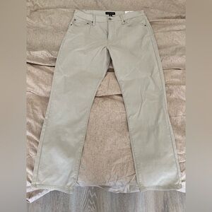 Lucky Brand 410 Athletic Straight Beige Off White Pants 33 X 30